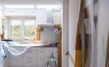 Room being renovated that makes you think about home renovations to complete before moving in